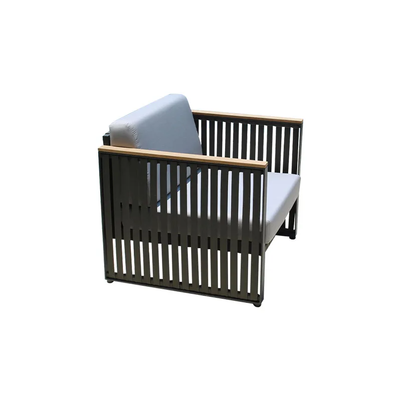 Outdoor sofa grid aluminum alloy open-air rain and sun protection courtyard rattan leisure garden