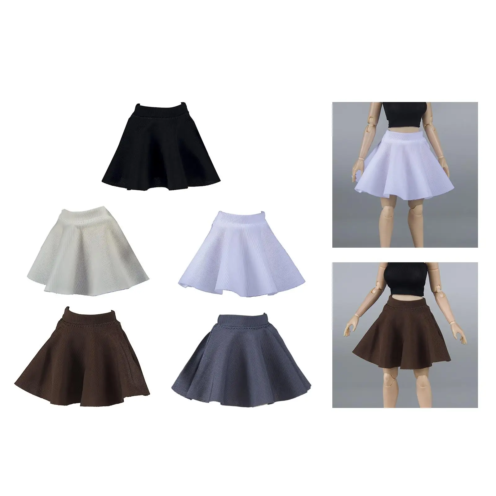 Falda de Tela para Figura en Miniatura, Disfraz para Figura de Acción Femenina a Escala 1/12, Ropa, Vestido, Accesorios Coleccionables