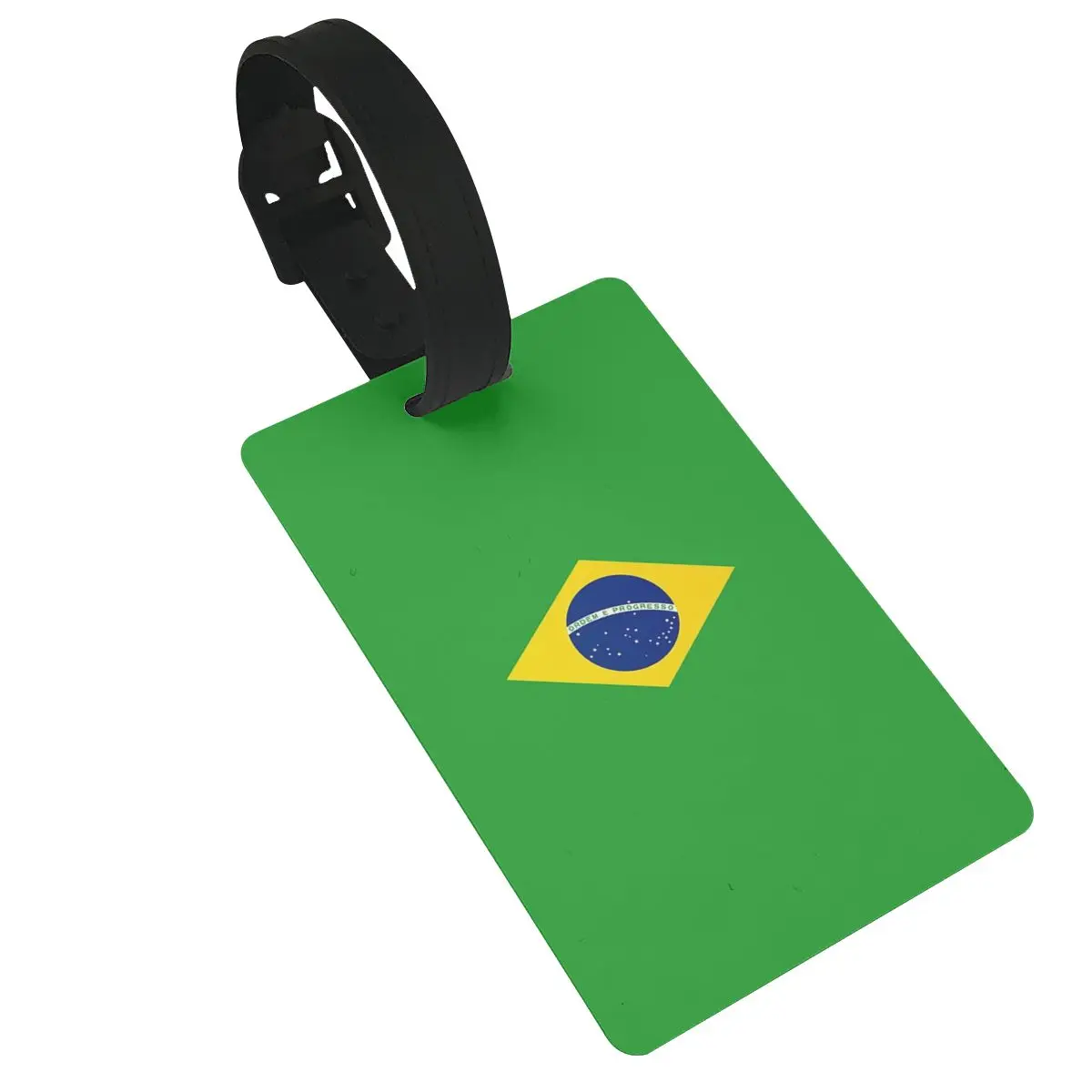 Brazil National Flag Luggage Tags Suitcase Accessories PVC Fashion Baggage Boarding Tag Portable Label Holder ID Name Address