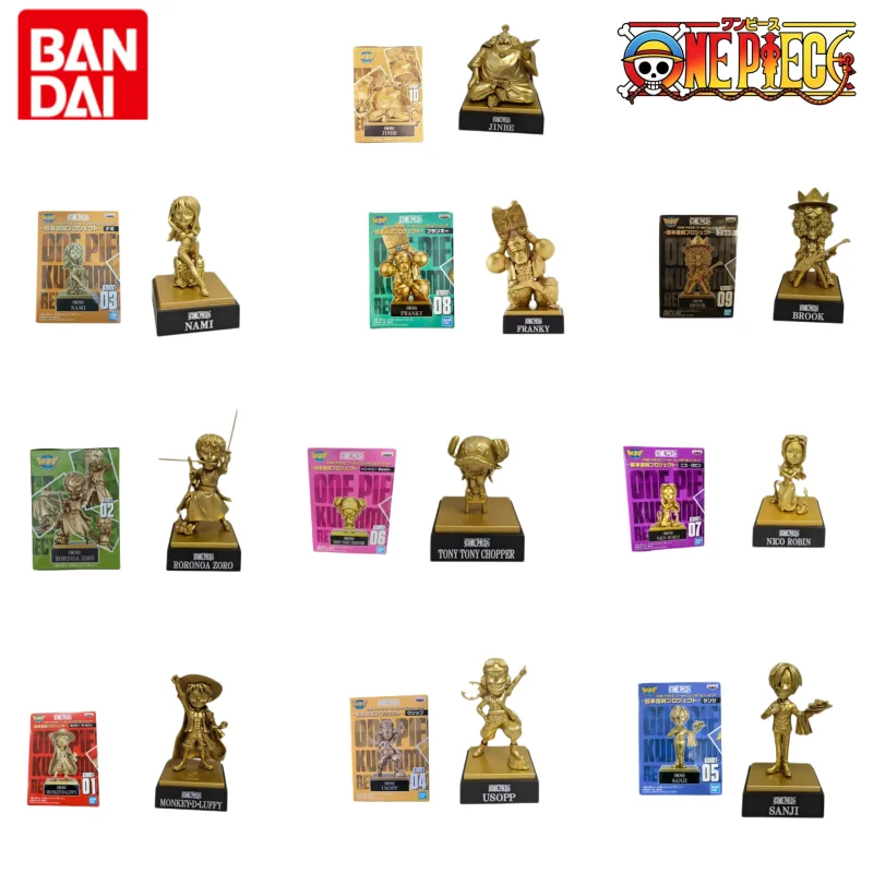 Оригинальные фигурки Bandai One Piece WCF: План возрождения Кумамото — Луффи, Зоро, Санджи, Нами, Усопп, Робин, Джинбе, Чоппер. Аниме-игрушки для детей.