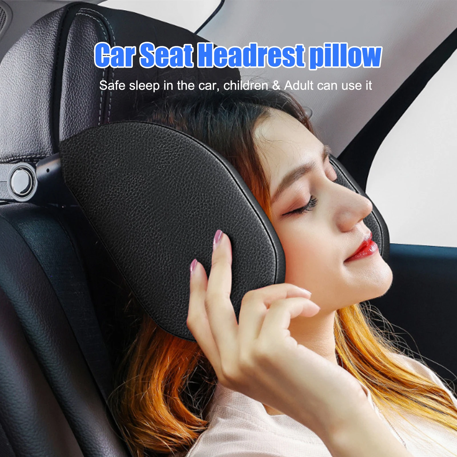 

Car Headrest Pillow 180 Adjustable Memory Foam Road Pal Headrest Travel Sleeping Car Headrest Suitable for Kids and Adults