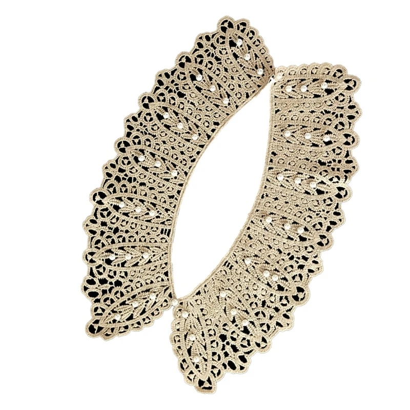 Colar renda poliéster pérolas decoração colar feminino colar renda sofisticado