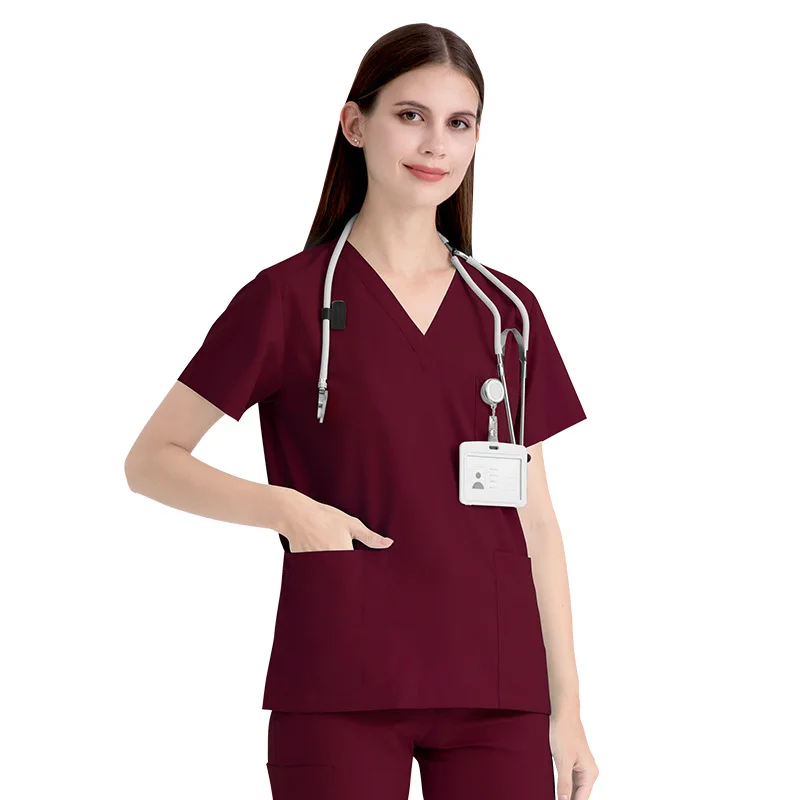 Wholesale Scrubs Uniforms Sets Medical Scrub Stretch Suit Healthcare Nursing Articles Unisex Surgical Uniforms Woman Men Uniform