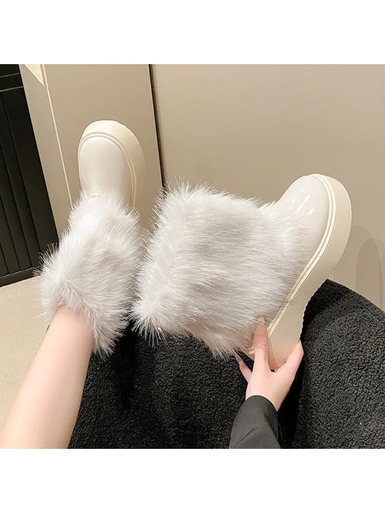 sweet-furry-and-plush-short-boots-thick-soled-snow-boots-for-girls-2025-new-winter-lolita-warm-cotton-boots