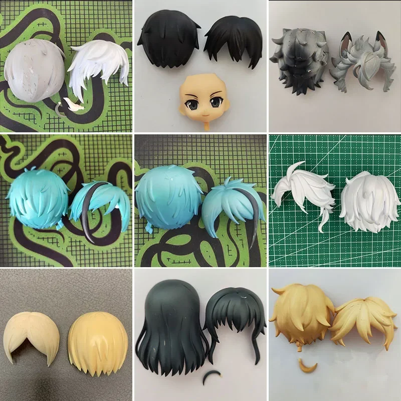 GSC Clay Man Hair white model OB11 hair doll accessories