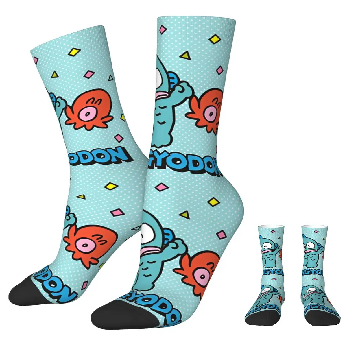 Hangyodon Sayuri Dance Cartoon Socks Men Women Funny Happy Cute Kawaii Socks Spring Summer Autumn Winter Middle Tube Socks Gift