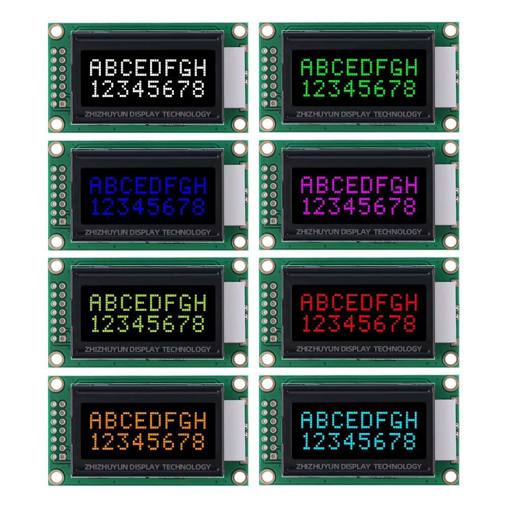 Ekran wyświetlacza LCD 0802B-2 BTN czarny Film czerwona czcionka oryginalna ST7066U Chip graficzny typ znaków z matrycą punktową