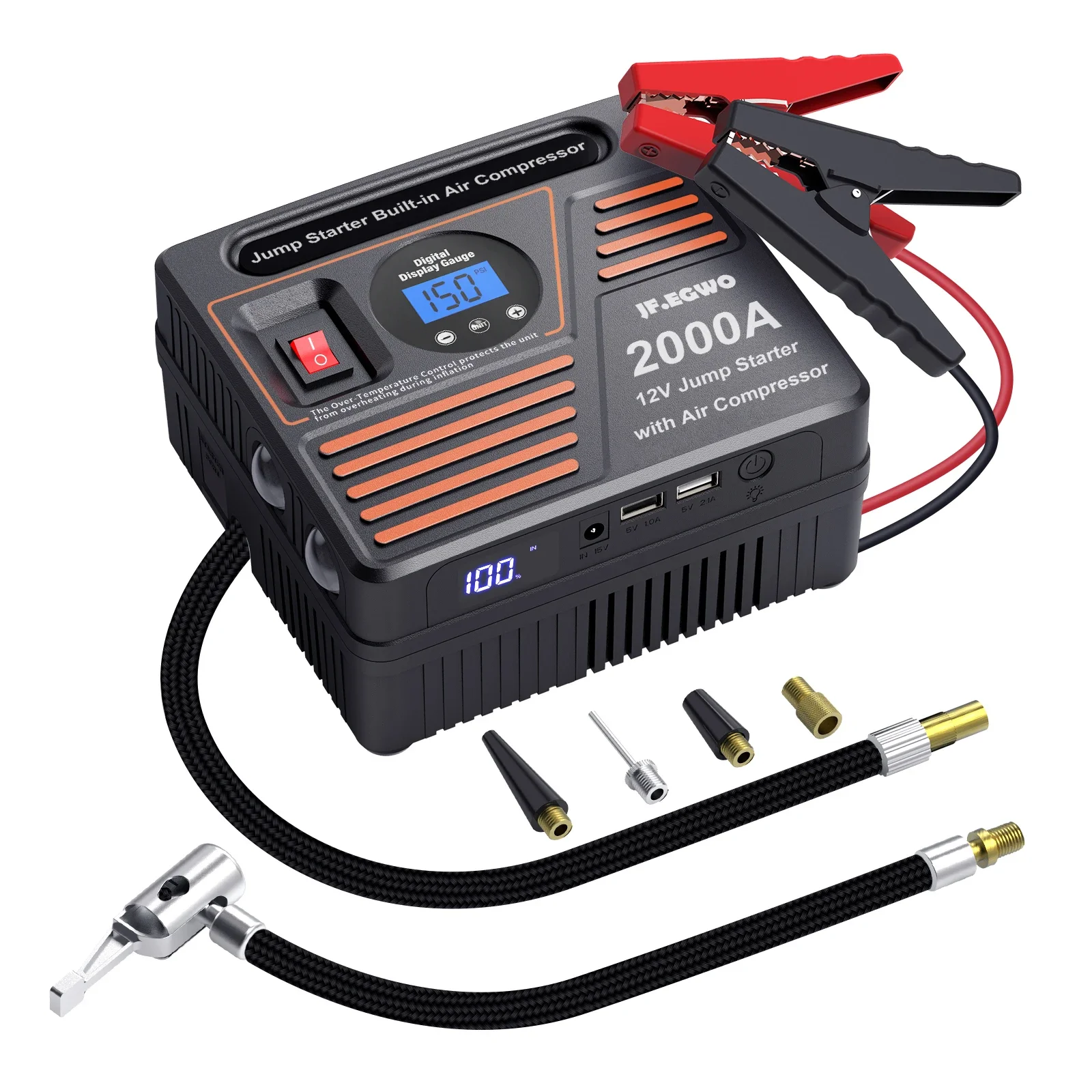 Super start-up jump starter 2000A peak current 20000mAh lithium battery auto emergency car jump starter