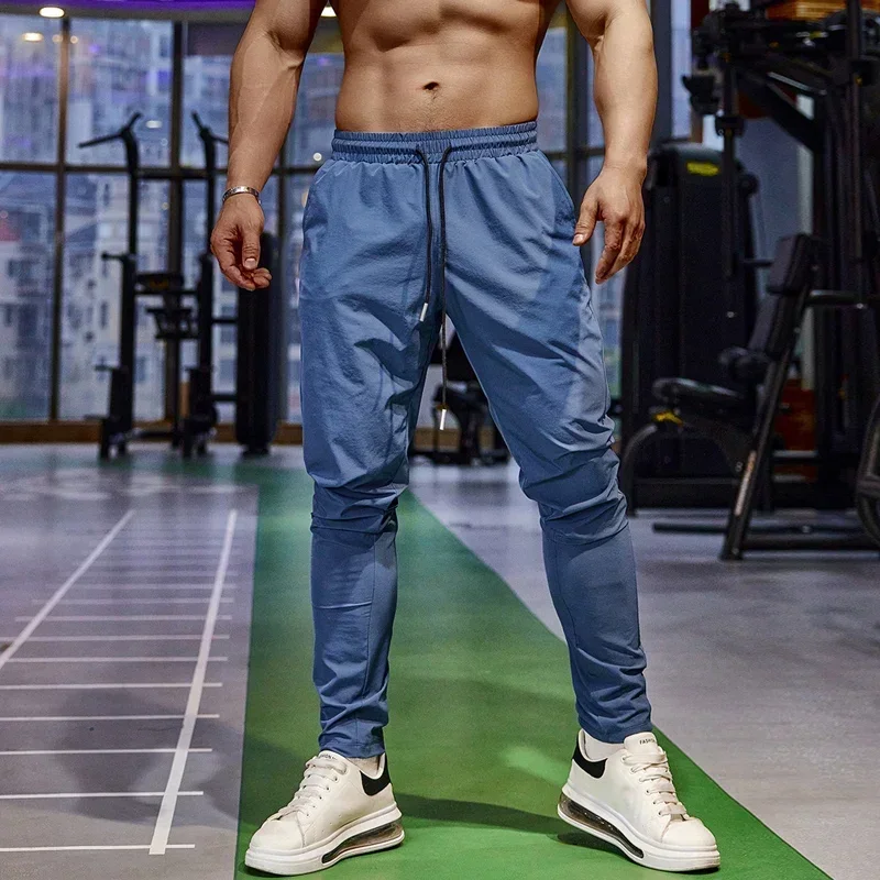 Pencil Pants Men Gym Casual Sweatpants Pant Fishing Breathable Quick-Drying Ice Silk Outdoor Sports Cycling Jogging Training