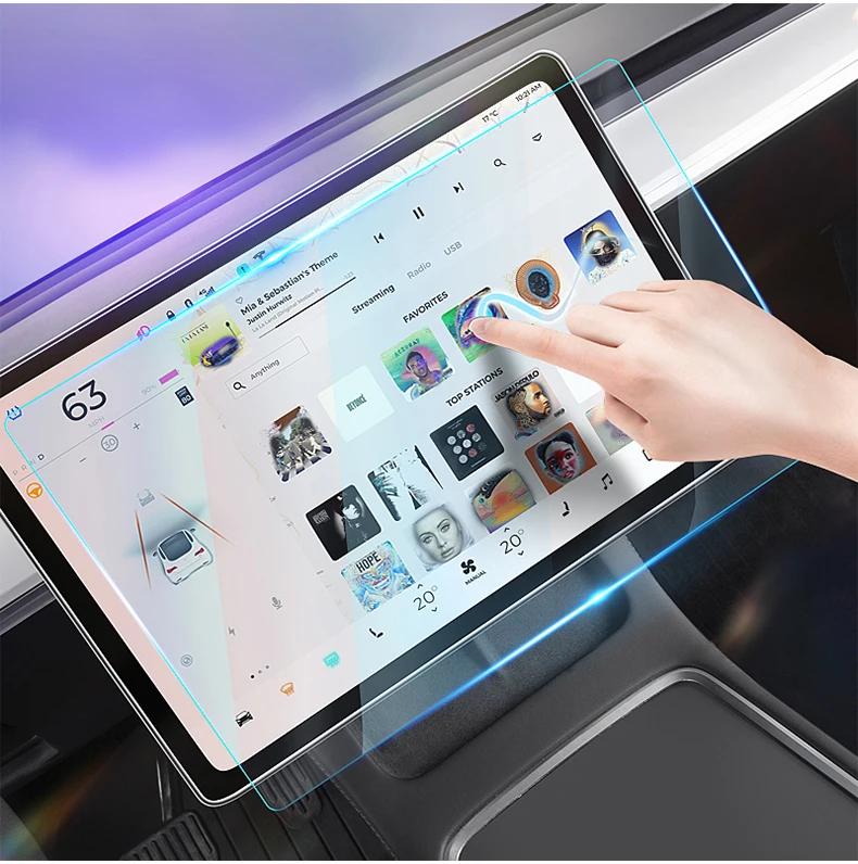 Gehärtetes Glas Auto GPS Navigation Display-schutzfolie Für Tesla Modell Y Modell 3 2017 2018 2019 2020 2021 2022 2023 2024 2025 – Detail 8
