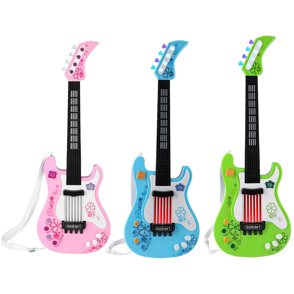 Multifunctional Kids Bass Guitar Toy Children Light Musical Instrument Toy Children Gifts