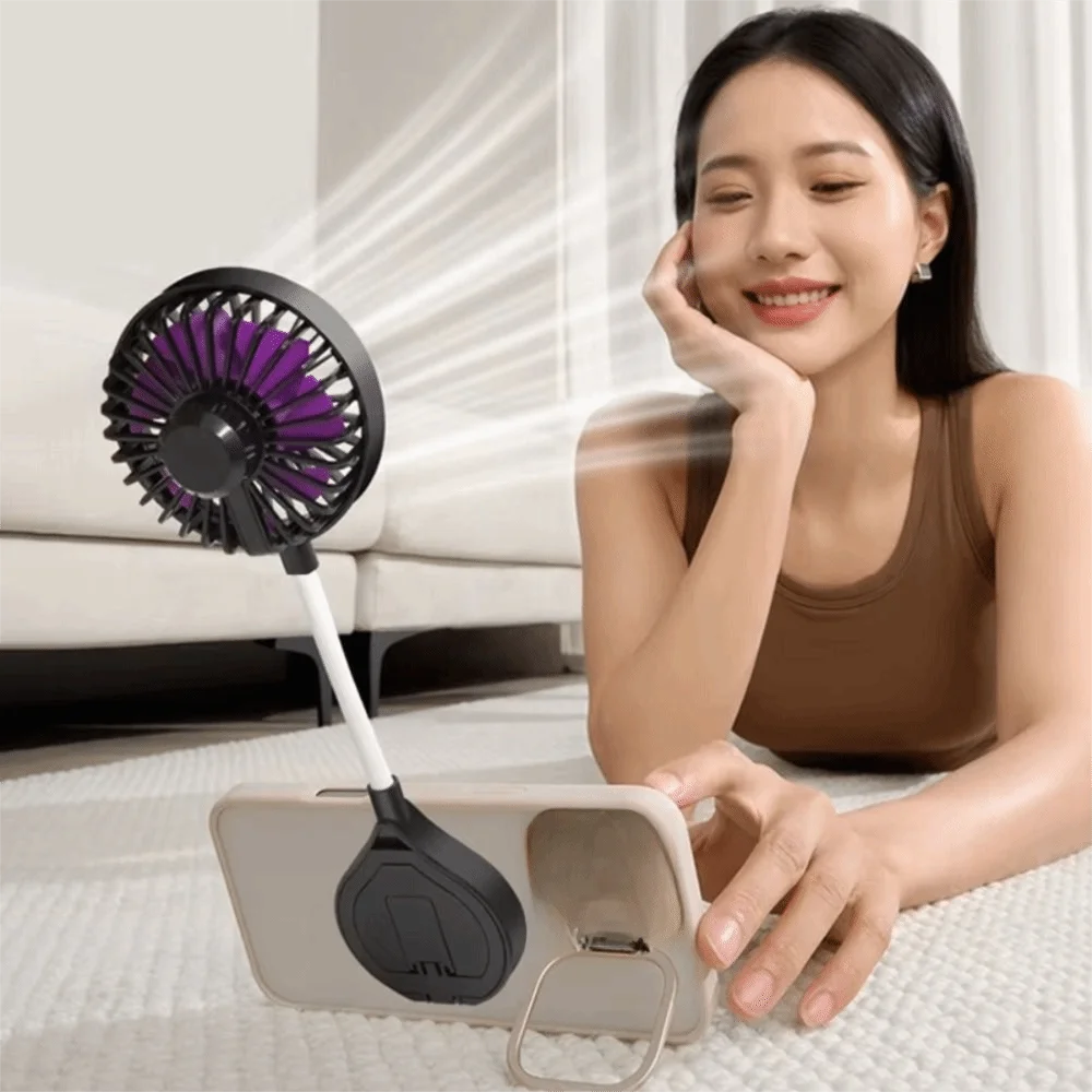 3 Speed 2 in 1 Magnetic Fan Holder Quiet Operation Adjustable Portable Electric Fan Multifunctional Flexible Mini Desk Fan view 4