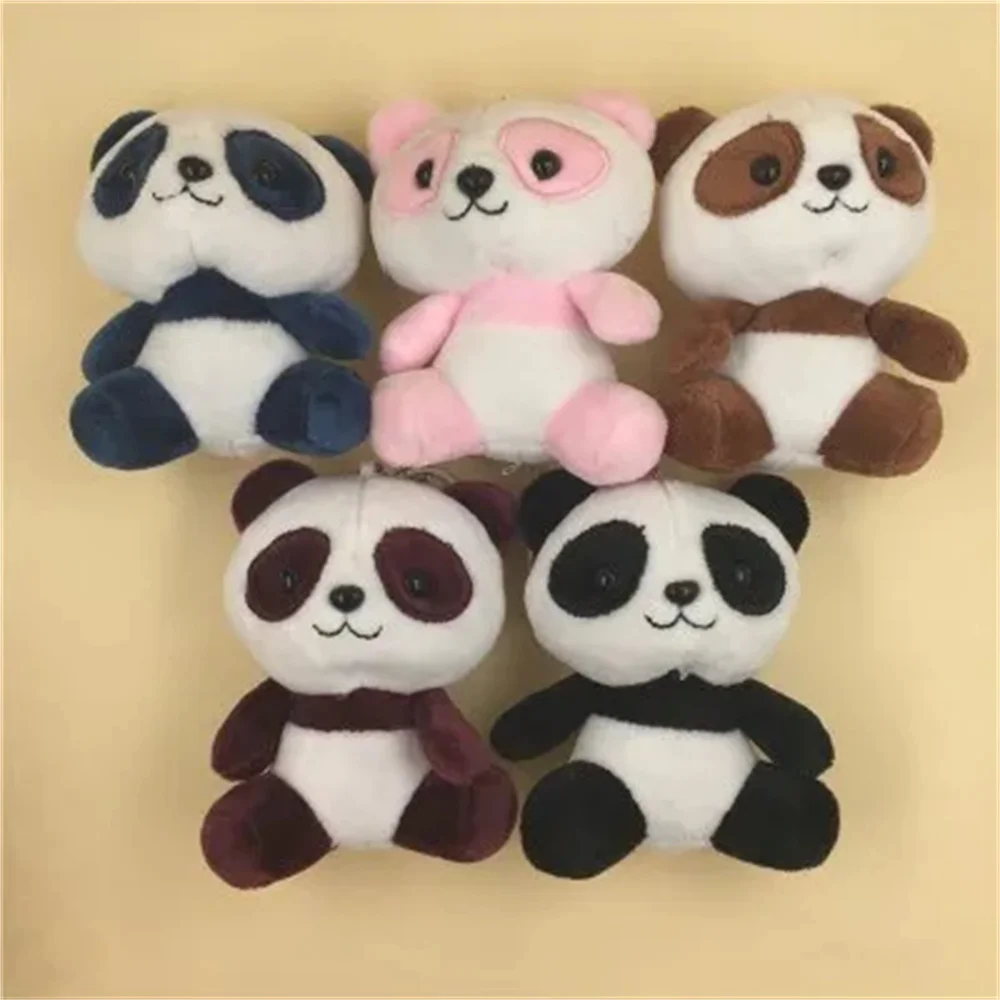 Cute 10CM Approx. Panda Plush TOY DOLL ; Gift small pendant Stuffed Plush Toy , animal dolls