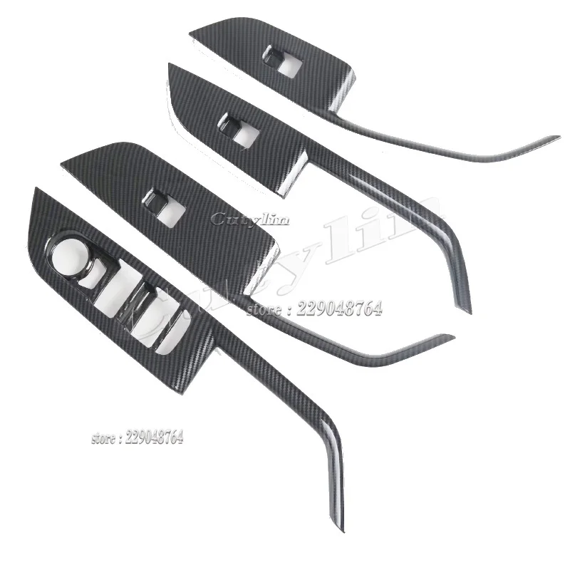 LHD RHD For Jaecoo J5 EV 2025 2026 Carbon Fiber Car Door Armrest Window Rise Switch Glass Lift Control Panel Inner Accessories