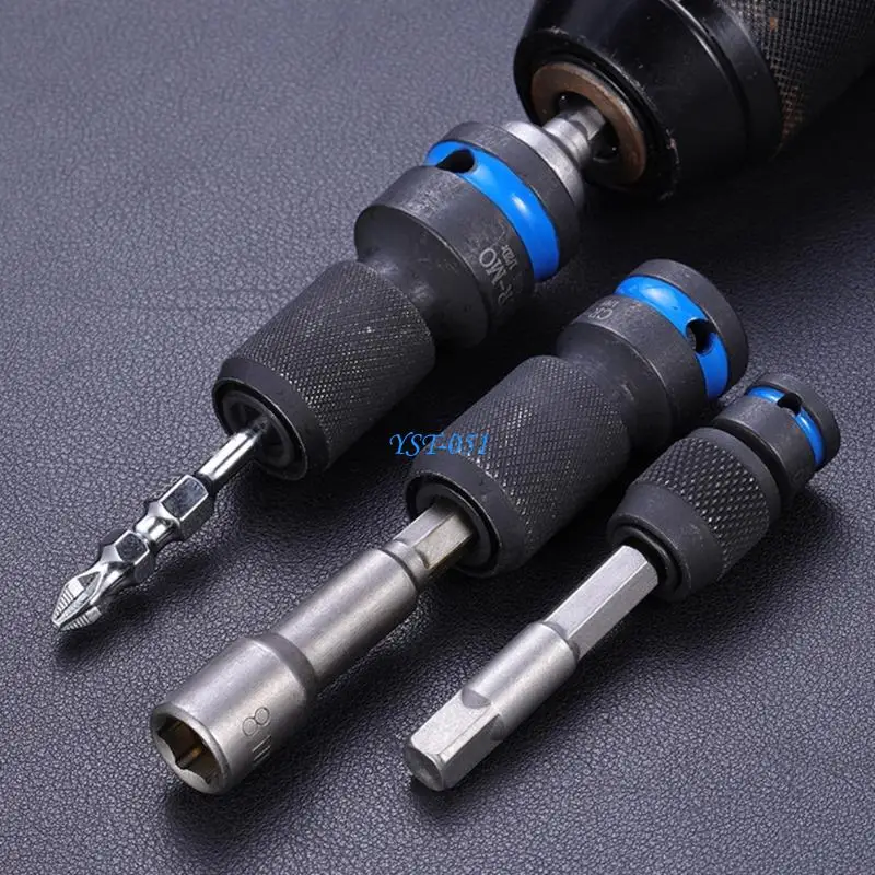 

E15A 3 шт. переходник с головкой для различных ударных инструментов, легко меняющийся выдвижной рукав, высокая твердость,