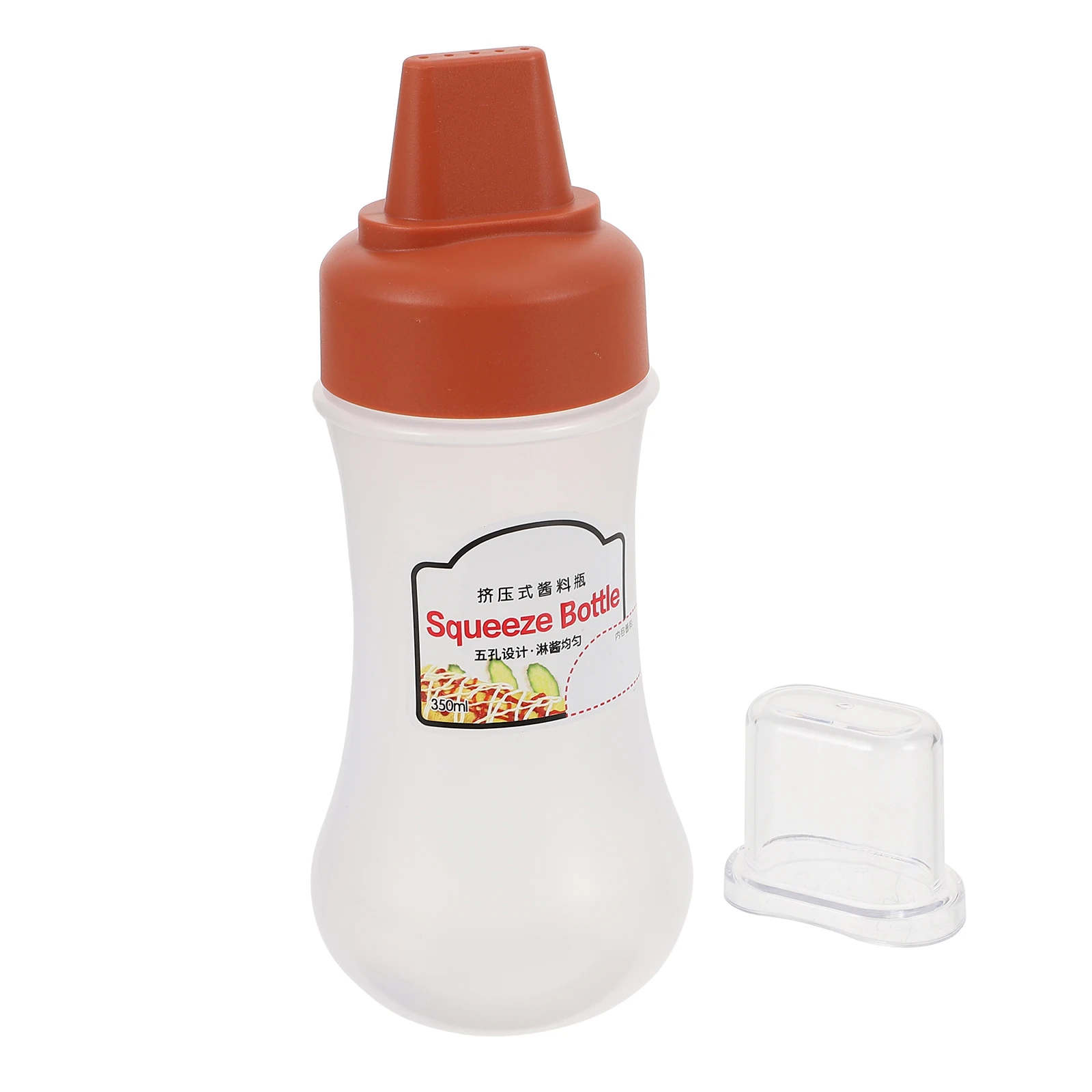 

Squeeze Sauce Bottle Kitchen Dispenser Nozzle Red PP PE PC Leak Proof Carry Ketchup Mustard Storage Cooking