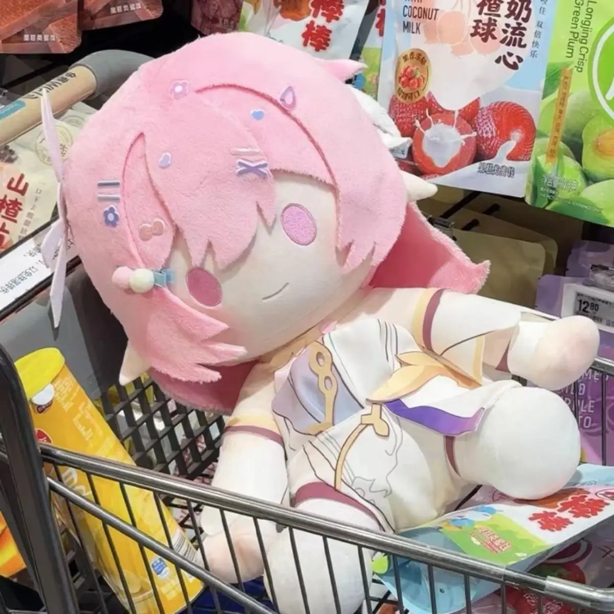 Peluches de Cosplay de l'Animé Honkai Impact 3 Elysia, Poupées Pelucheuses, Beurre aux, Mascotte de Dessin Animé, Accessoire d'Ornement, Cadeau, Dango, 40cm