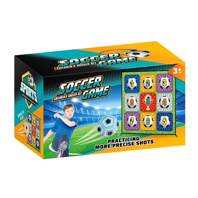 Tapete de jogo de futebol de nove grades para crianças Personalização de bola pegajosa Brinquedo de arremesso interno e externo D