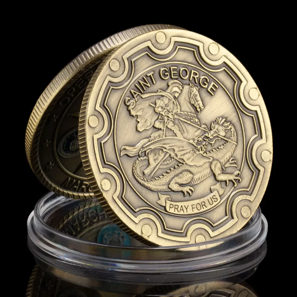 United States Army Operation New Dawn Collectible Copper Plated Souvenir Coin Saint George Commemorative Coin Challenge Coin