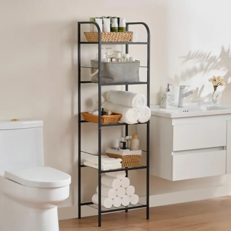 

Towel Racks for Bathroom 5-Story Free Standing Towel Holder, Durable Metal Towel Organizer, Pool Towel Storage, Modern Bath Tow