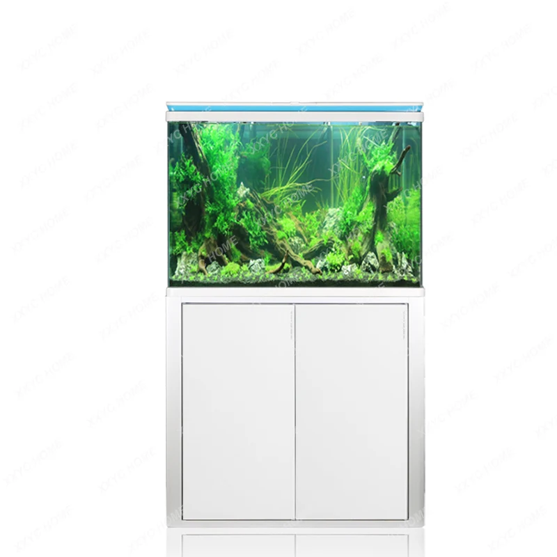 Fish Tank Living Room Medium Upper Filter Household Hot Bending Glass Ecological Fish Globe Small Bottom Filter Bottom Filter