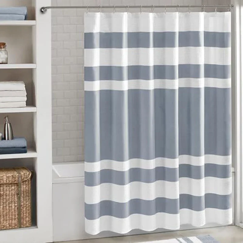 

200x180cm Waterproof Bathroom Shower Curtain Geometric Pattern Printing Polyester Home Decoration Curtain With 12 Hooks New
