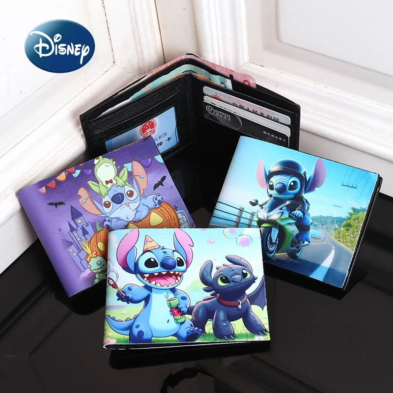 

Disney Stitch New Children's Wallet Cartoon Cute Children's Coin Purse Multiple Card Slots Fashion Trend 20% Fold Boy Wallet