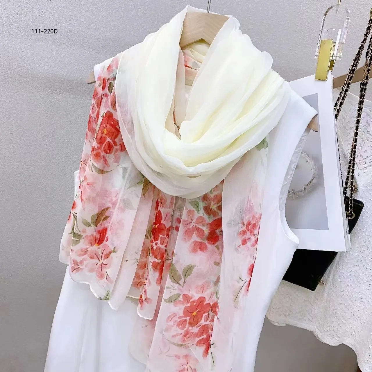 Silk Scarf Women Hijab Pashmina Long Beach Stoles Shawl Wrap Headbands Spring Warm Scarves Bandana Ladies Neckscarf New Foulard