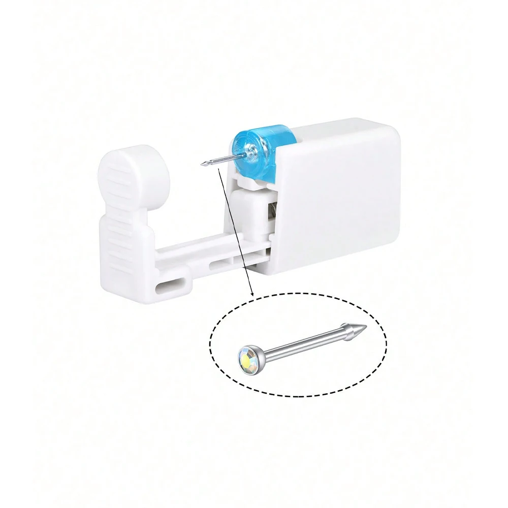1er-Pack Nasenpiercing-Set, sterile Einweg-Piercing-Einheit für selbstnaseisende Pistole, Nasenstecker-Werkzeug, Nasenpiercing-Set – Detail 5