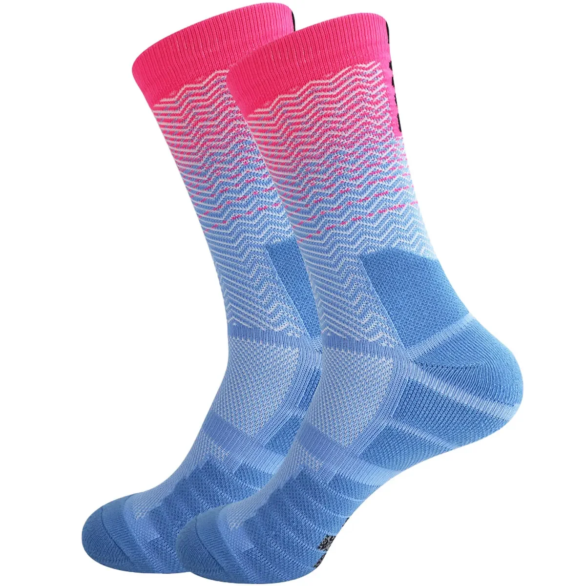 Un par de calcetines de ciclismo para hombres y mujeres, deportes al aire libre, ciclismo de carretera, correr, calcetines deportivos profesionales
