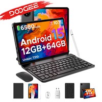 Doogee Tab A9 Tablet Pc 10.1 Inch Android 15 12Gb Ram(3+9) 64Gb Rom 6580Mah Battery Dual Speakers 2 in 1 Tablet Pc Full Set