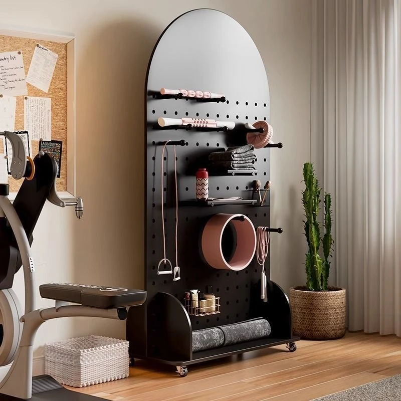 

Shelf hole board household floor storage Japanese-style wabi-sabi wind living room entrance fitness equipment new