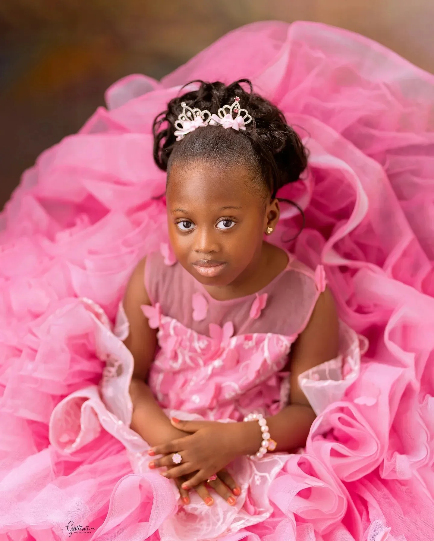 

Pink Princess Wedding Flower Girl Dress Lace Applique Ruffle Princess Kids Birthday Party Gowns First Communion Gowns Customized