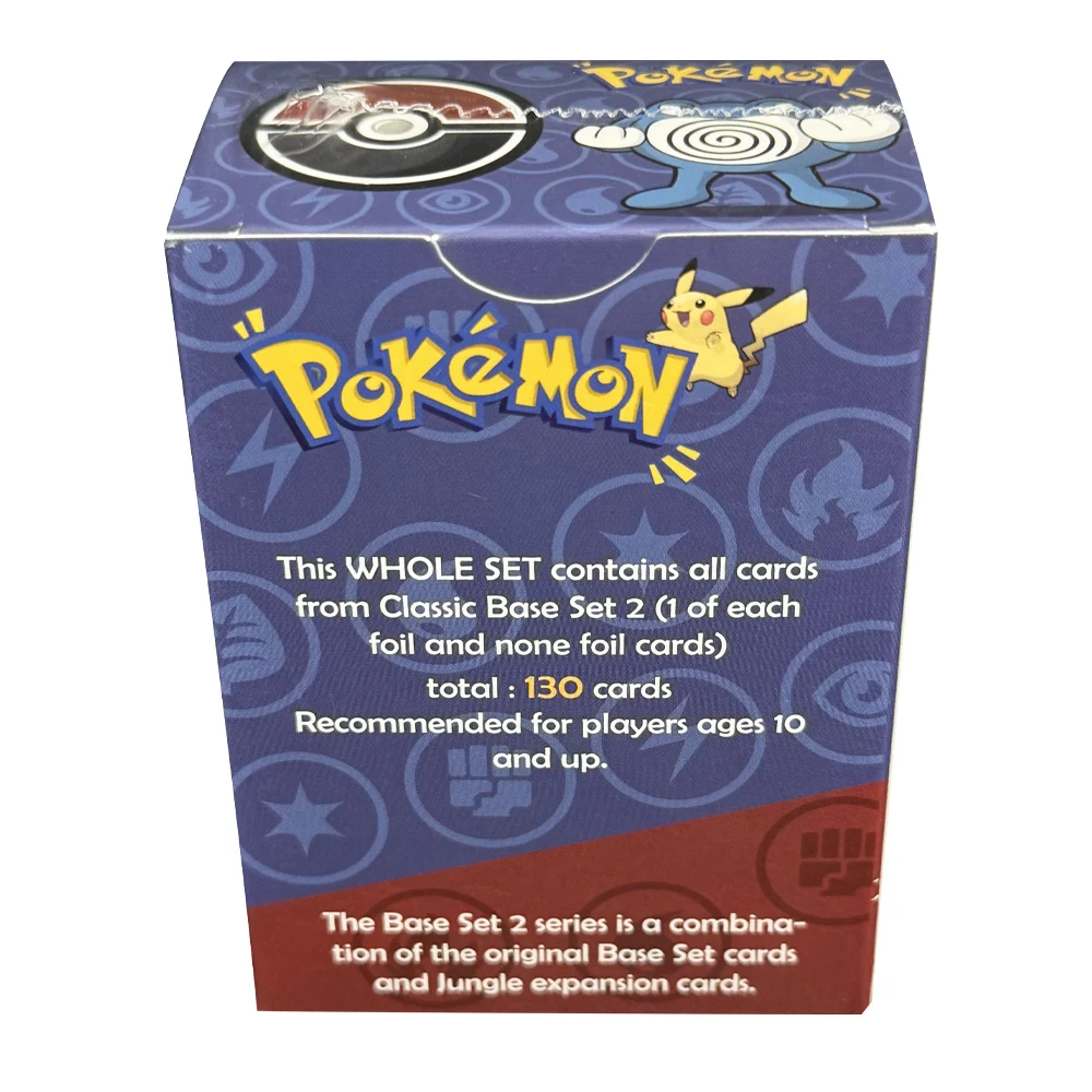 PKM Classic Base Set 2 Whole Set 130 Proxy Cards Charizard Blastoise Mewtwo Foil PTCG Game Collection Cards Game Toys