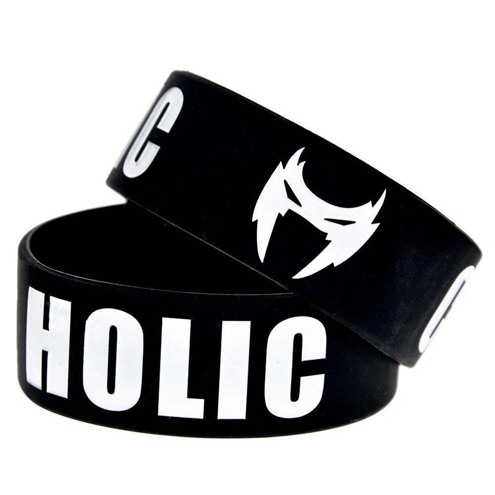 1 PC Crossfit Holic Silicone Bracelet One Inch Wide Sport Bangle