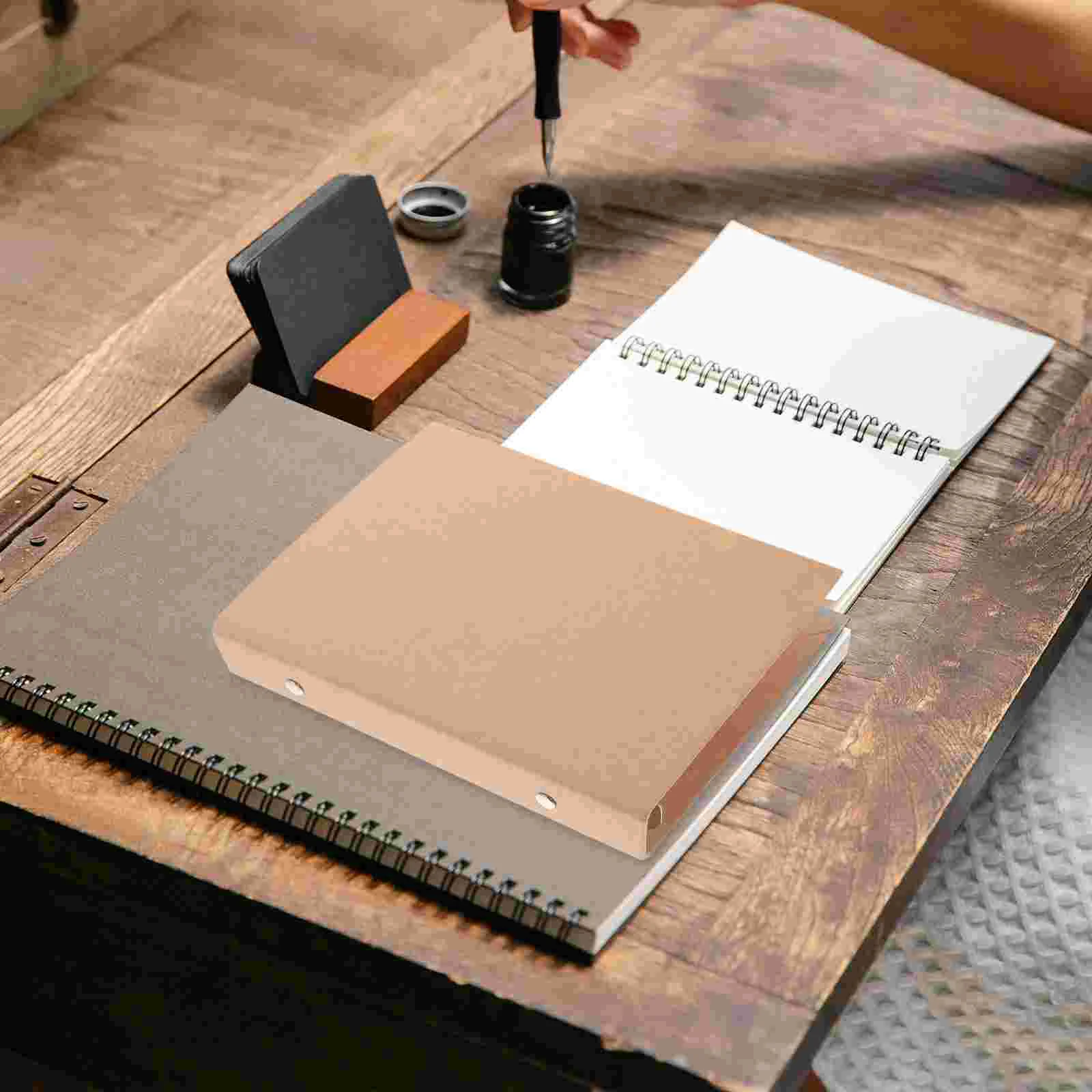 Loose-leaf Book Cover Folder Binder Hand Account Blinder Notebook Covers Kraft Paper Shell