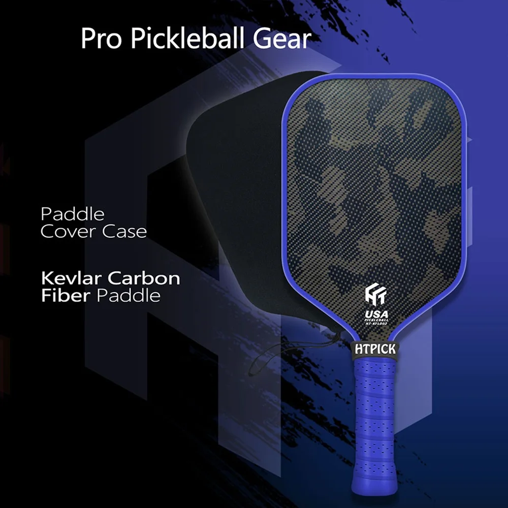 HTPICK Кевларовое весло для пиклбола холодного прессования из углеродного волокна для тренировок и соревнований