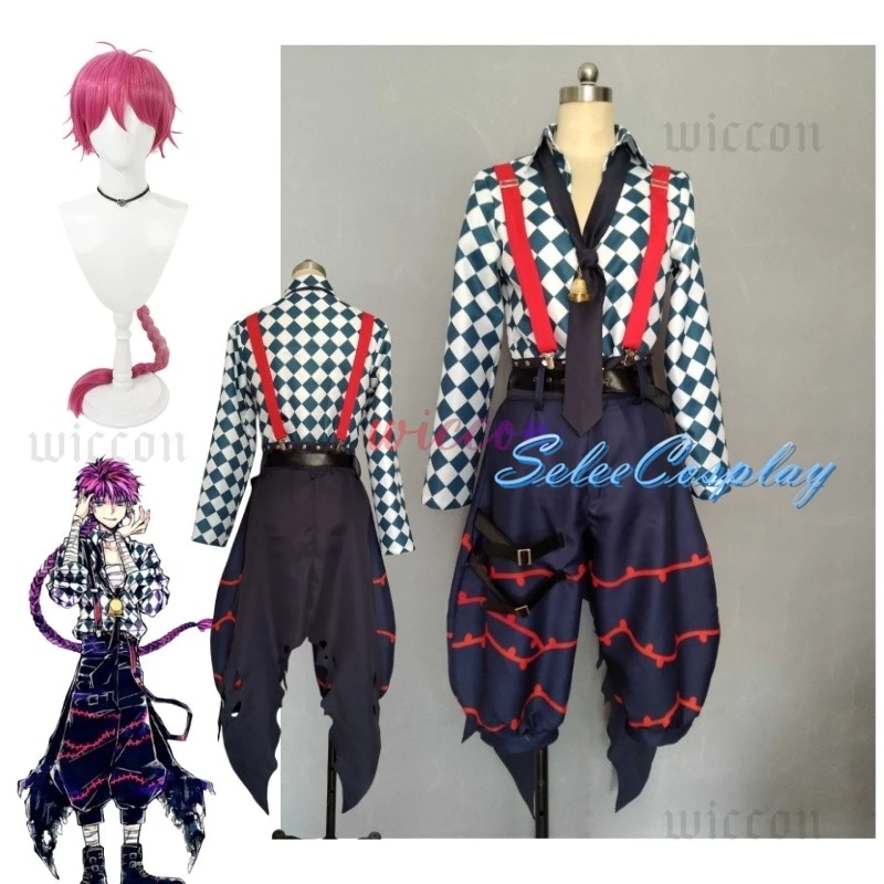 

Game Devil Butler Lato Bacca Cosplay Costume Lato Uniform With Bell 1M Wig Halloween Carnival Roleplay Clothes For Men Women