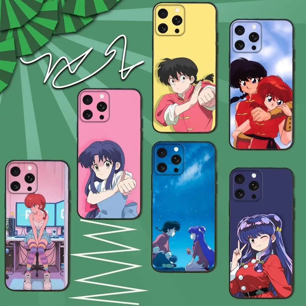 

R-Ranma-es 1 2 Phone Case For iPhone 16e,16,15,14,13,12,11,Pro,X,XS,Max,XR,Plus,Mini Soft Black Cover