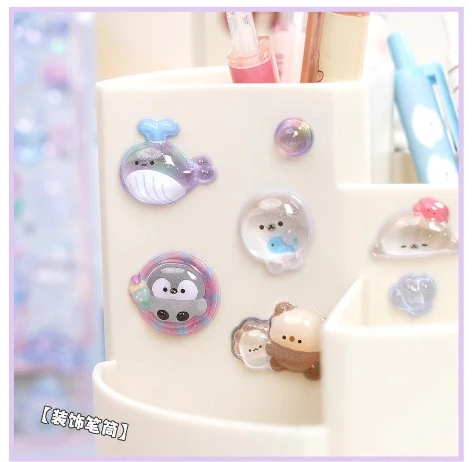 

3D Cartoon Embossed Stickers – Children's Crystal Puffy Stickers, Holiday Gift Stickers for Kids