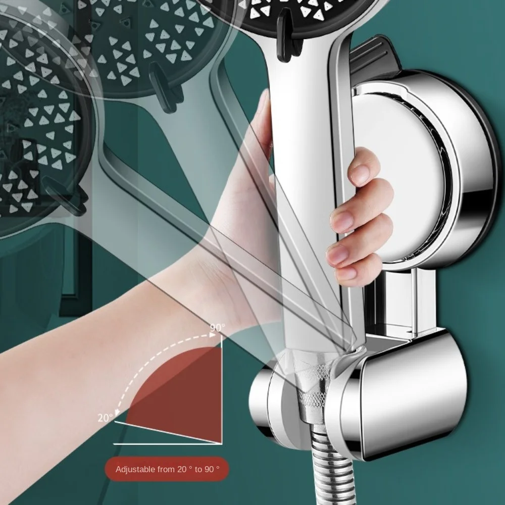 New Shower Head Supports 360° Adjustable Suction Cup Wall Mounted Handheld Shower Holder Punch-free Bathroom Accessories