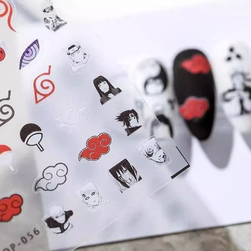 ناروتو ملصقات الأظافر اوزوماكي ناروتو هاتاكي كاكاشي أنيمي الطرفية الإغاثة CP سلسلة ذات علامة تجارية مشتركة لتقوم بها بنفسك كأس جراب هاتف ملصق