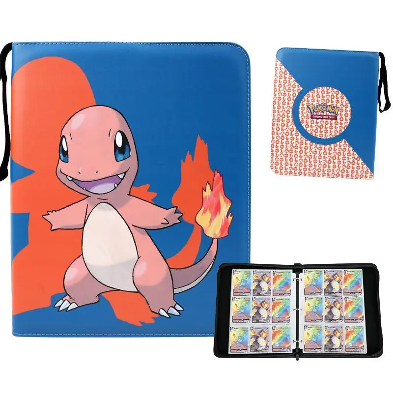 DIY 포켓몬 카드북 파이리 이상해씨 수납 앨범 꼬부기 카드 앨범 애니메이션 컬렉션 액션 피규어 선물
