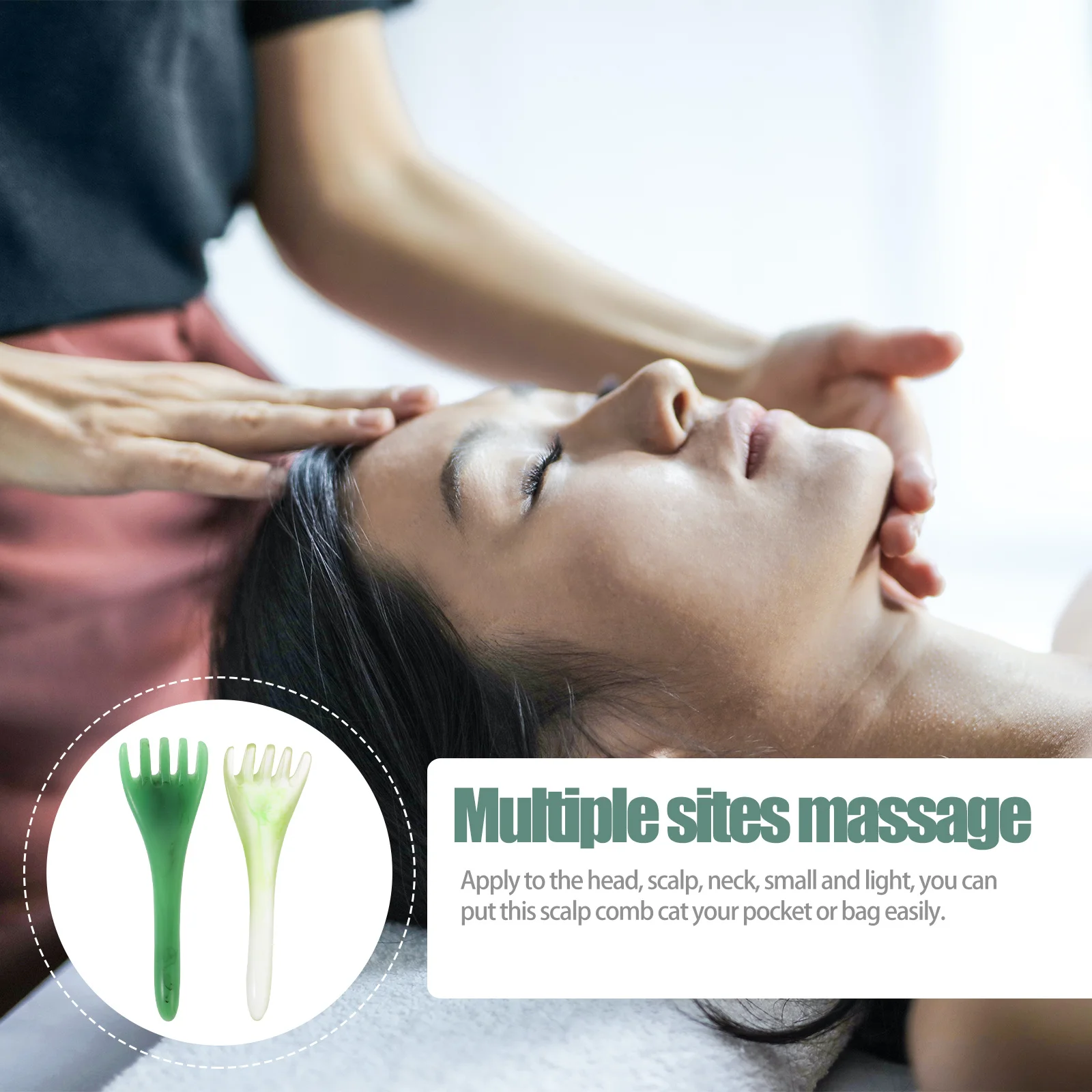 

2 шт., расческа для скребка головы, массажный скребок для кожи головы, круглые гладкие зубы, расслабляющий массажер для роста волос, инструмент для снятия стресса