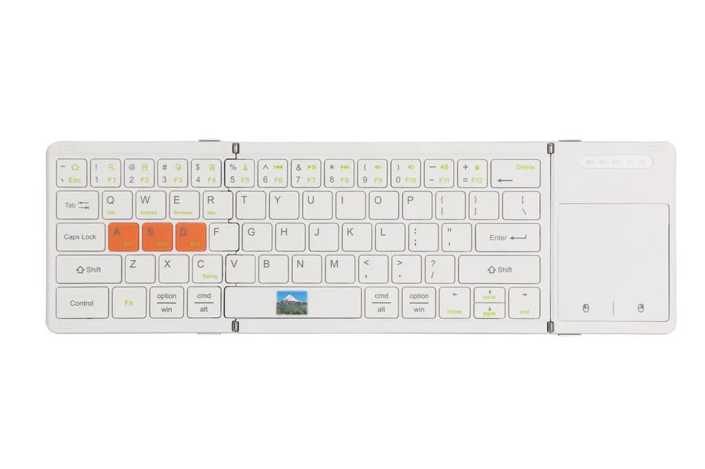 Jomaa Handy faltbar Bluetooth mit Touchpad, wiederaufladbare Smartphone-Tastatur_voghion.com