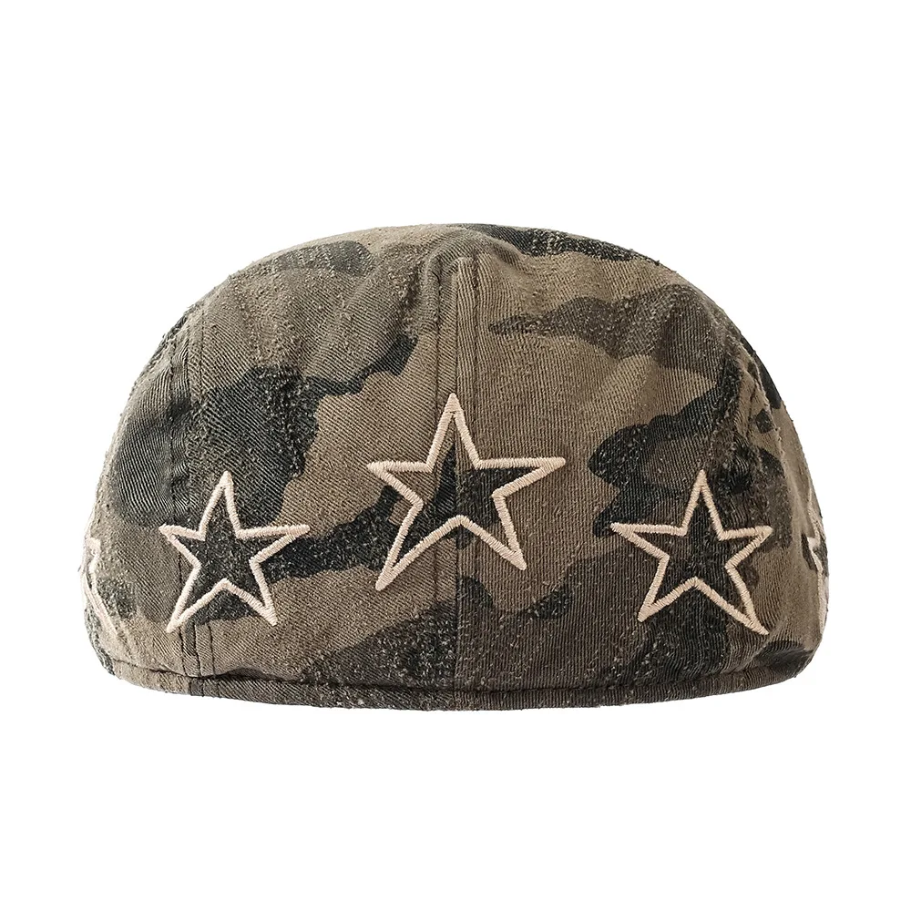 

Unisex Visors Camouflage Cool Vintage Star Embroidery Y2k Trendy Visors Personalized Fashionable Classical Couple Sunshade Caps