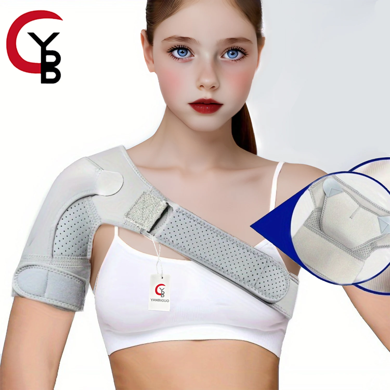 YANBIGUO Shoulder Brace for Torn Rotator Cuff | Support&Compression Sleeve Wrap Stability Recovery Fits Left Right Arm,Men&Women