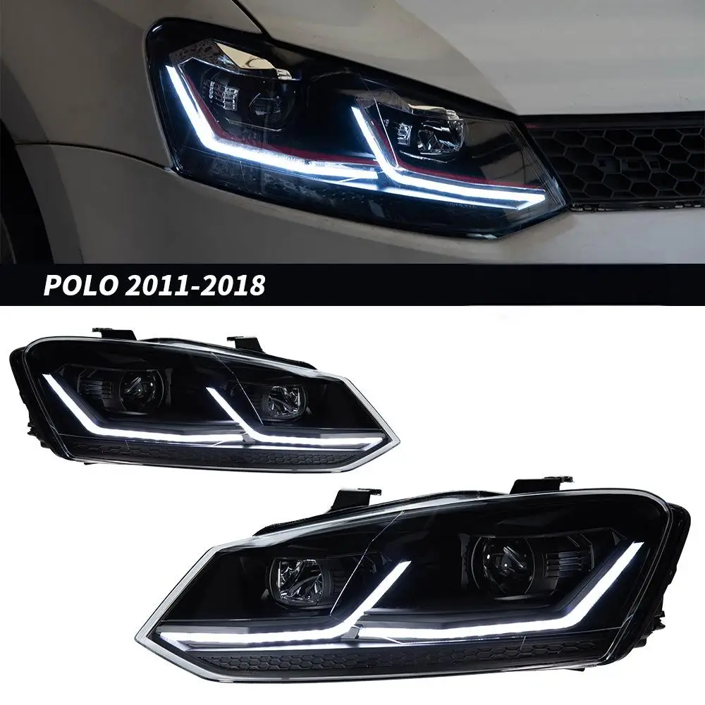 

For Volkswagen POLO 6R LED Headlight MK5 2011 2018 Upgrade VW Polo Auto Parts VW Car Head Light Lamp LED Projectors