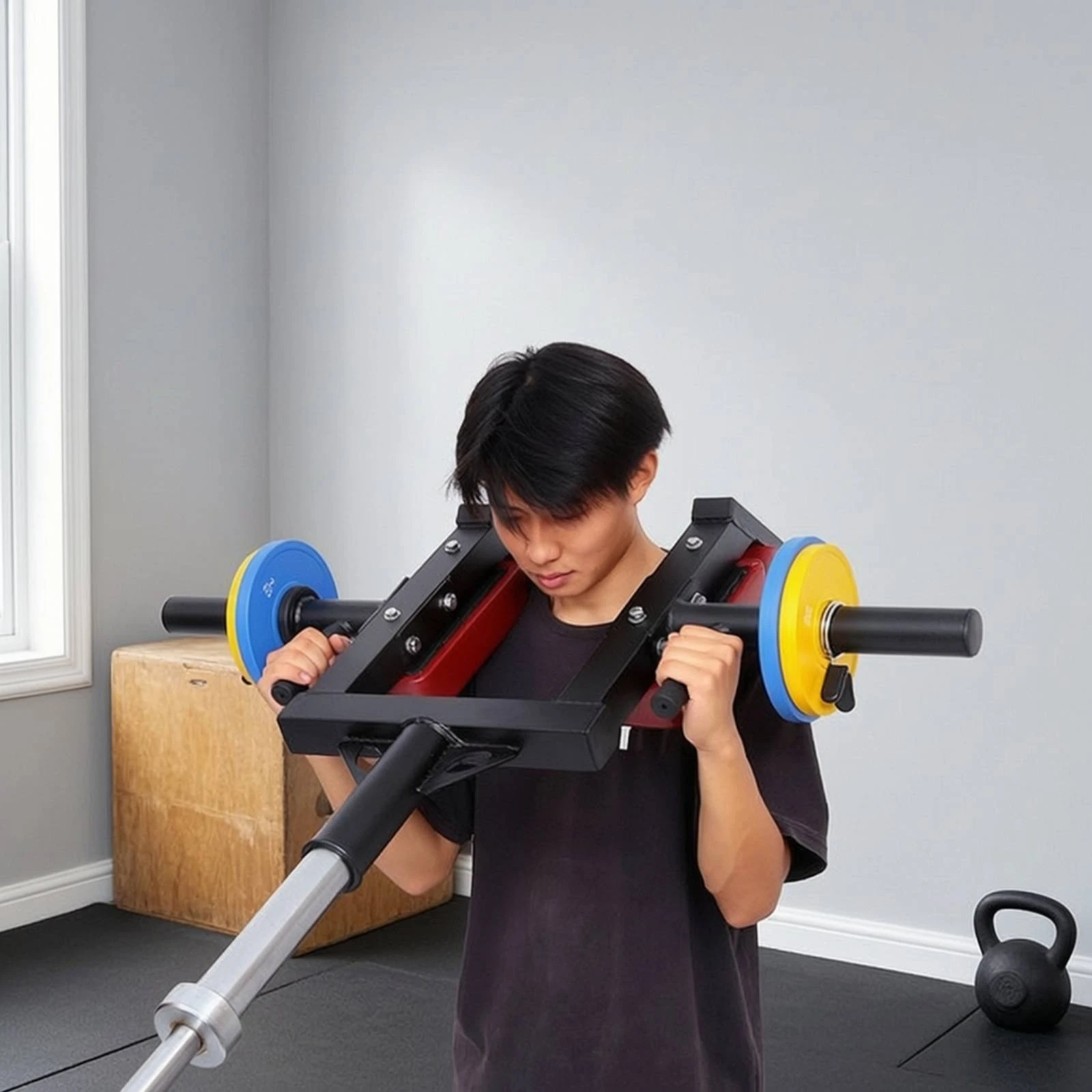Hack Squat Push Rack Plate-Loaded Squat Training Frame with Shoulder Pads Fitness Equipment Compact Reinforced - view 2