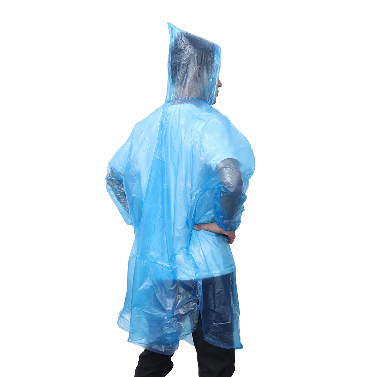 

8 шт. одноразовое пончо от дождя для взрослых премиум-класса водонепроницаемый ветрозащитный плащ с крючком на шнурке очень толстый легкий портативный